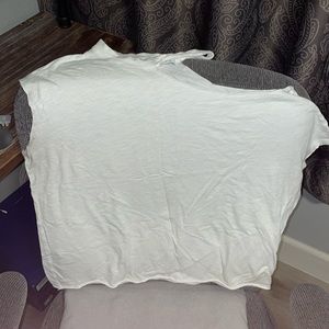 Distressed cold shoulder tshirt